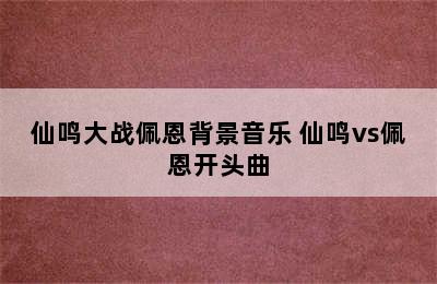 仙鸣大战佩恩背景音乐 仙鸣vs佩恩开头曲